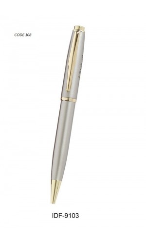 Sp Metal ball pen with colour (silver grip golden)....
